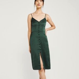 Abercrombie & Fitch satin midi dress